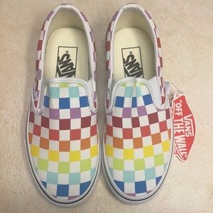 💫 VANS 💫 Classic Slip-On Checkerboard rainbow